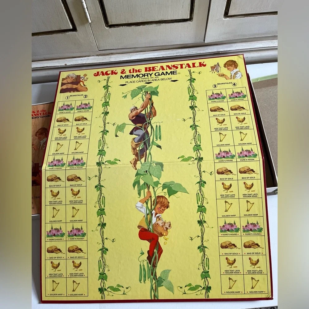 - Vintage Jack and the Beanstalk Game - Complete  by Cadaco 1976-nursery decor